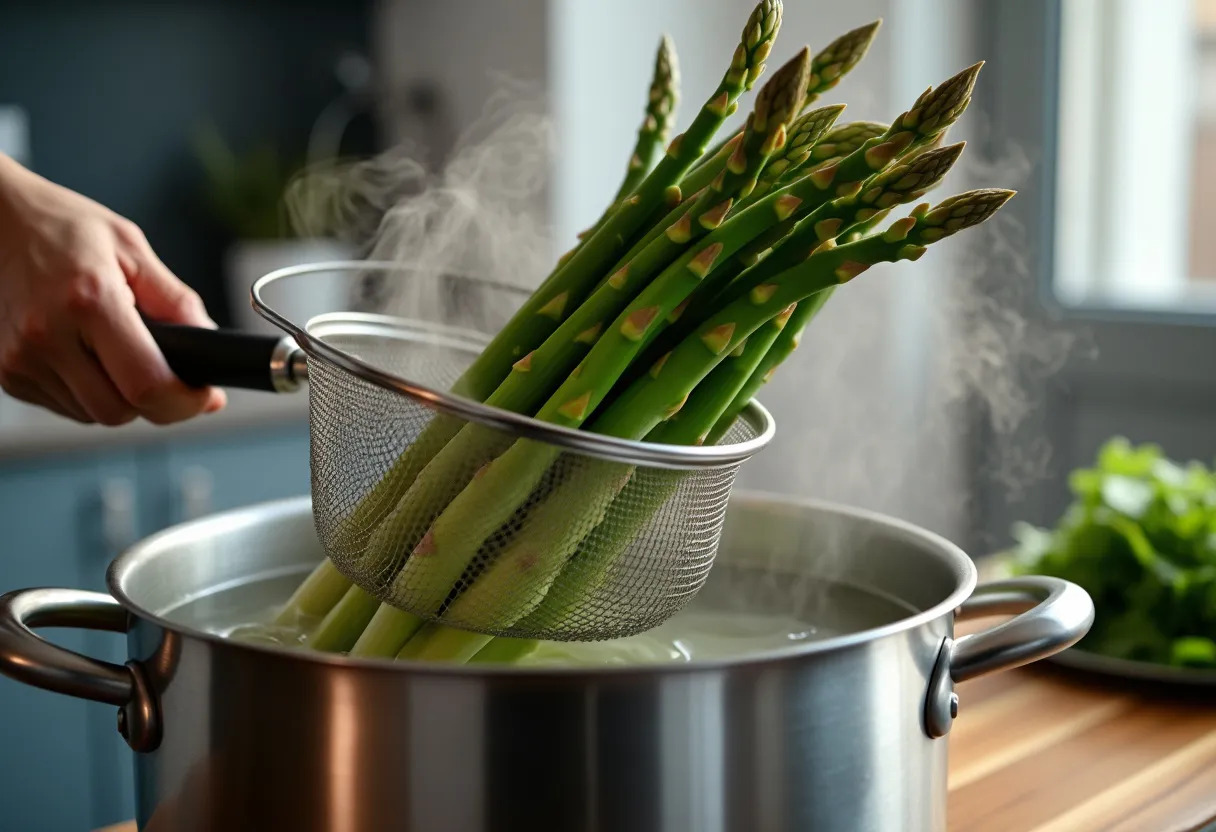 asperges vapeur